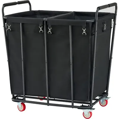 2 Section Laundry Sorter Cart, 350L Rolling Laundry Hamper with Wheels, Extra Large Laundry Basket