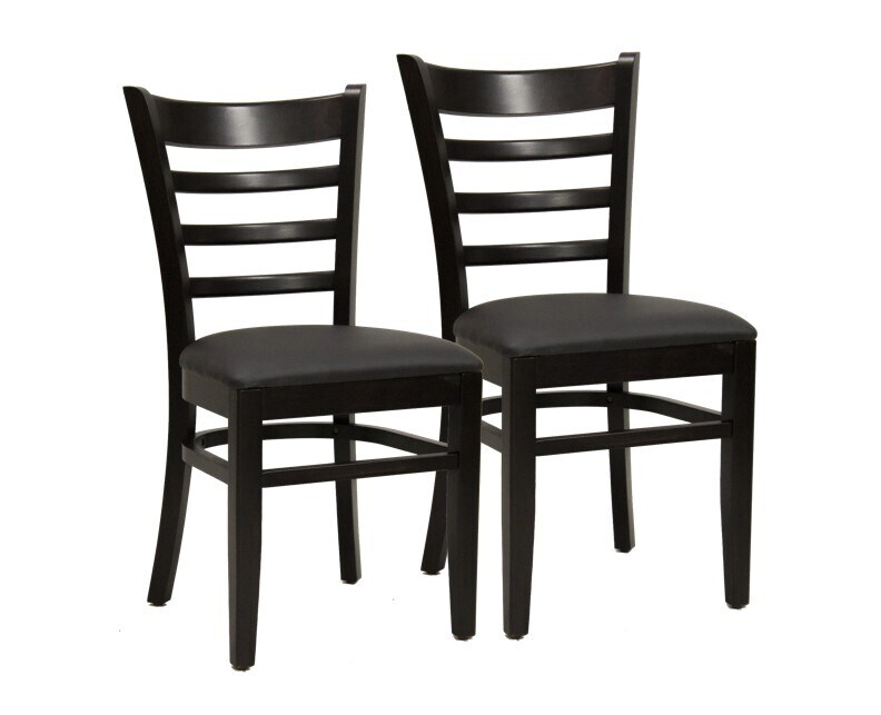 METRO PROFESSIONAL Gepolsterter Restaurantstuhl William 2er Set, Buchenholz/Kunstleder, wenge Image