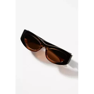 Rectangle Wrapped Ombré Sunglasses