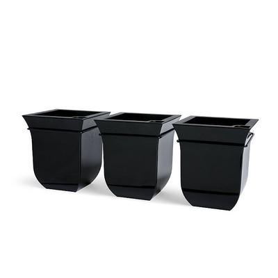 Welch Wall Mount Planter, Set Of Three - Black - Grandin Road