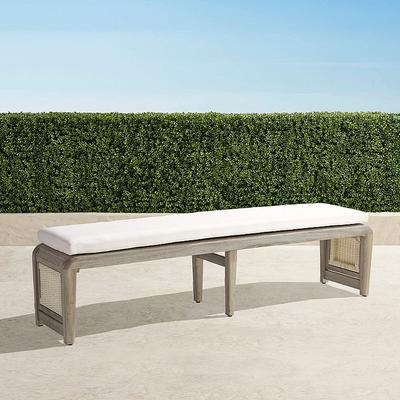 Palmetto Dining Bench Cushion - Standard, Rumor Snow - Frontgate