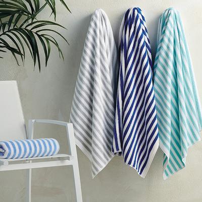 Riviera Stripe Beach Towel - Air Blue, Individual - Frontgate Resort Collection™