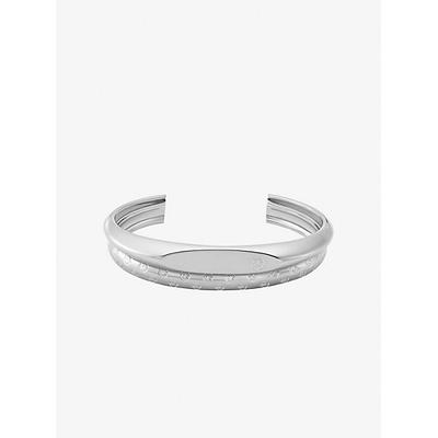 Michael Kors Logo Engraved Cuff Silver One Size