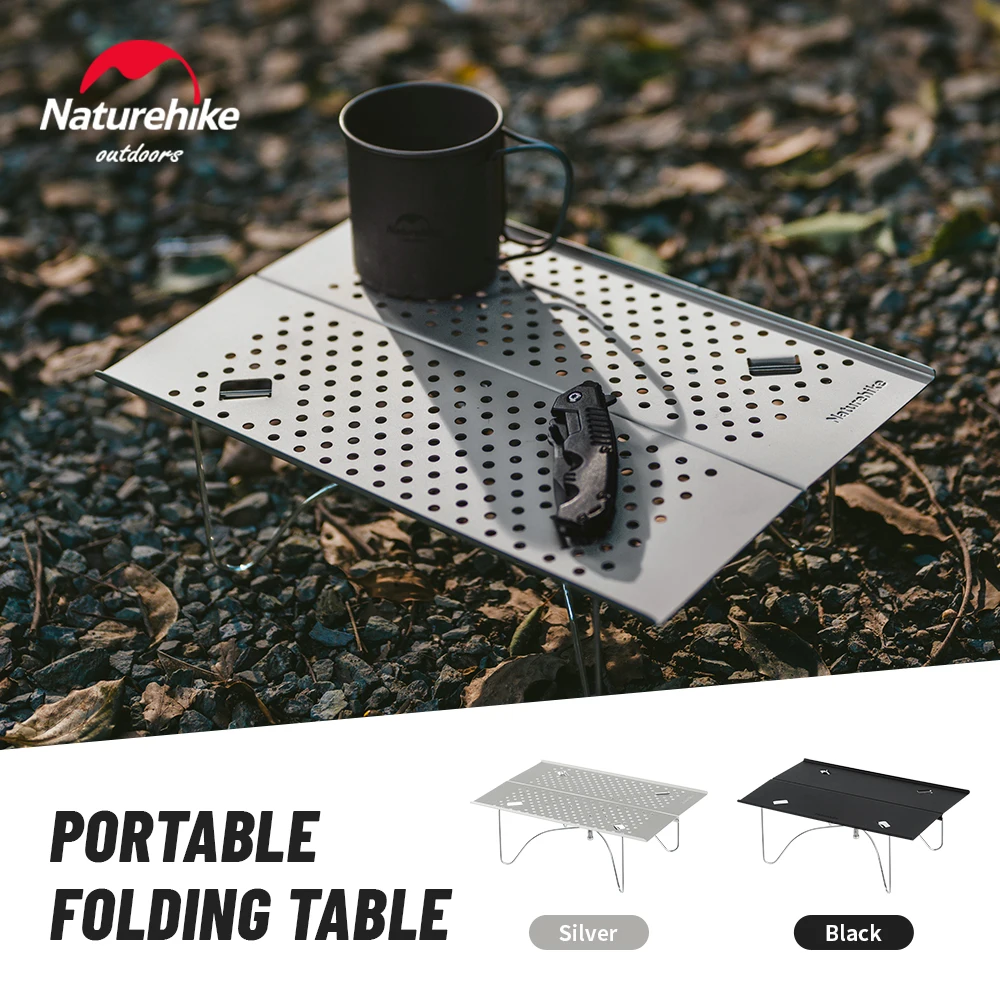 Naturehike X01 Klapptisch für den Außenbereich, ultraleicht, Aluminiumlegierung, tragbar, für Camping, Picknick, Wandern, kleine Tische, 30 kg belastbar