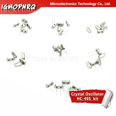 35pcs 32,768 khz 6mhz 8mhz 11,0592 mhz 12mhz 16mhz 20mhz kristall oszillator kit HC-49S kit Image