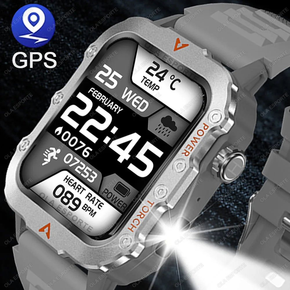 2025 neue Militär Smart Uhr Männer IP67 3ATM Outdoor Sport Fitness Tracker Gesundheit Monitor 1,78 "BT Anruf Smartwatch für Android Image