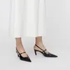 Verwelkte französische minimalist ische spitze Lederschuhe Frauen Stöckel absatz Sandalen Frauen Italien Schafe weichen Sommer