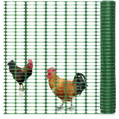 1x50m Bauzaun Absperrzaun Geflügelzaun Schutznetz Begrenzungszaun Absperrnetz Warnzaun Hühnerzaun, Image