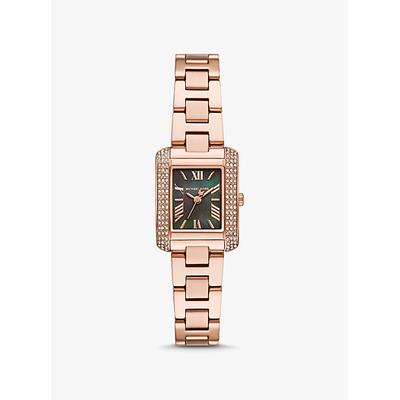 Michael Kors Mini Emery Pavé Rose Gold-Tone Watch