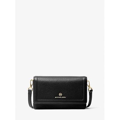 Michael Kors Jet Set Small Pebbled Leather Smartphone Convertible Crossbody Bag