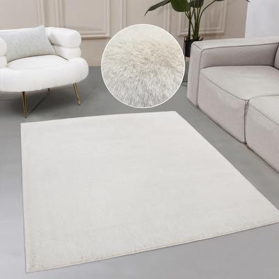 Fellteppich MY HOME "Balu, Kunstfellteppich, Modern, Langflor Teppich" Gr. 17, beige (creme), B:180cm H:20mm L:230cm, Kunstfaser, Teppiche, Kaninchenfell-Haptik, kuschelig, weich, Wohnzimmer, Schlafzimmer Image