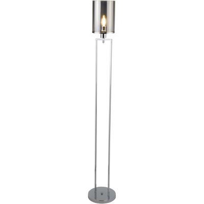 SEARCHLIGHT Stehlampe "Stehlampe Catalina, 1-flammig", chrom und rauchglas, Ø 22,00cm H: 144,00cm, Lampen, Rauchglas-Opt