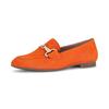 Slipper GABOR, Damen, Gr. 41, orange, Ziegenveloursleder, unifarben, elegant, Schuhe, Loafer, Halbschuh, Businessschuh mit edler Zierschnalle