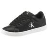 Sneaker CALVIN KLEIN JEANS "3 CUPSOLE NY WN", Damen, Gr. 38, schwarz, Polyamid, Lederimitat, unifarben, klassisch, Schuhe, Schnürschuh, Freizeitsneaker, Halbschuh mit gepolstertem Schaftrand