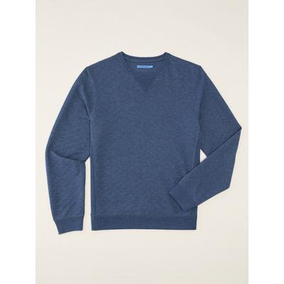J.McLaughlin Men's Match Play Performance Pullover in Jacquard Heather Dark Blue, Size 2XL