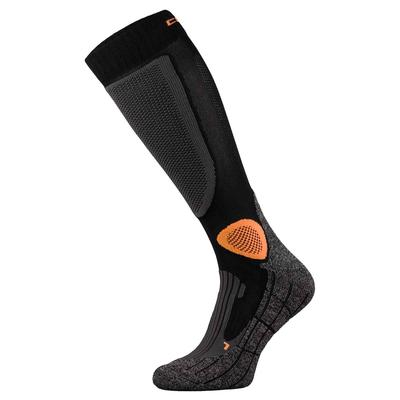 COMODO - Chaussettes Moto Trail | Homme et Femme Chaussettes pour Bottes de Moto - Orange Noir Image