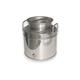 Belvivere - Contenitore bidone fusto per olio in acciaio inox graffato - 100 lt.