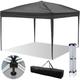 Gazebo de Jardín Carpa Plegable Protección Solar uv 50+ Carpa Plegable pop-up Sin Paredes Gris 3x3m