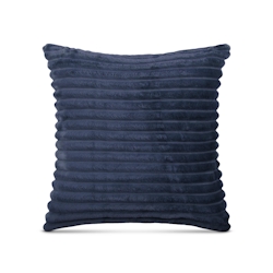 Bestlivings Kissenhülle 50x50cm ( Mitternachtsblau ) Cord Optik - Kuschelig weicher Bezug mit Reißverschluss - Kissen - Öko Tex - Sofakissen, Dekokissen Image