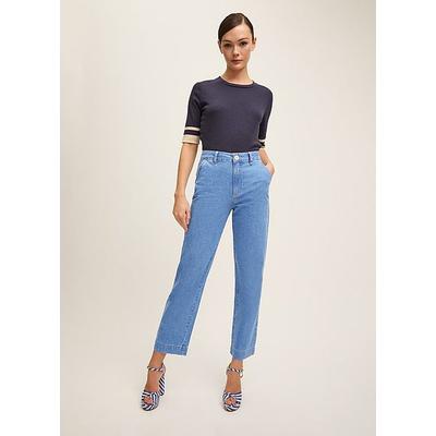 Willow Pale Indigo Soft Wide Crop Jean, Indigo