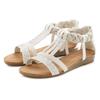 Sandale LASCANA "Sommerschuh, Sandalette", Damen, Gr. 39, weiß (sanftes weiß), Obermaterial: 100% Lederimitat. Futter: 100% Lederimitat. Decksohle: 100% Lederimitat. Laufsohle: 100% Lederimitat, unifarben, Glitzer, modisch, Schuhe, mit...