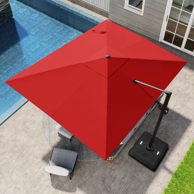 Pellebant 9 FT x 10.5 FT Outdoor Cantilever-Offset Umbrella Include Base