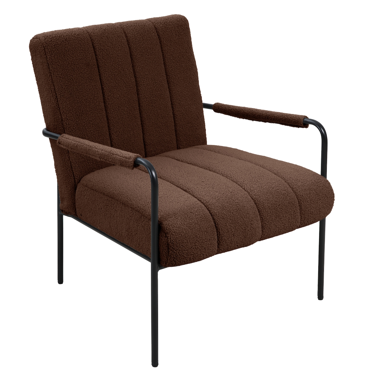 SVITA KYLE Loungesessel Polstersessel Akzentstuhl Wohnzimmer mit Armlehne Braun Image