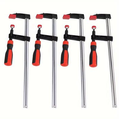 TEMU Woodworking Clamps, 4-pack 12 Inch Bar Clamps, Heavy Duty F Clamps Woodworking Bar Clips Diy Hand Tool Kit 50*300mm Image