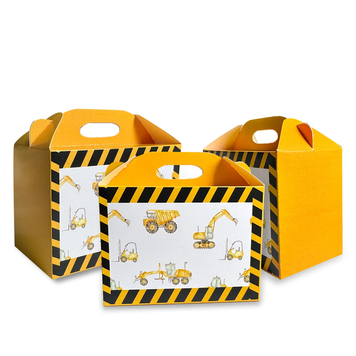 6 Stück Karton-Fahrzeug-Süßigkeitsboxen, Bau-Geschenkboxen für Jungen, Bau, Geburtstag, Party, Dekorationen, Süßigkeiten, Verpackungsversorgung Image