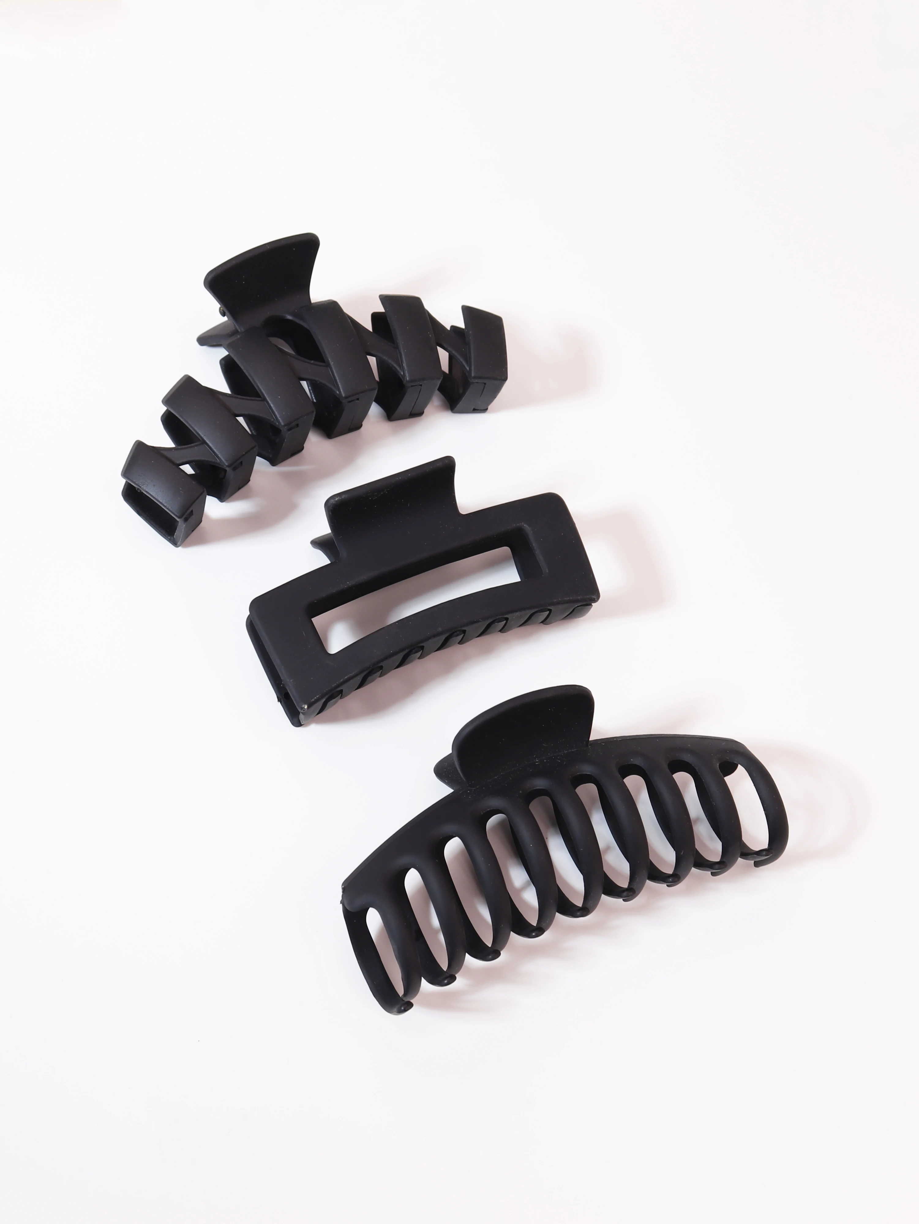 3 Stück/Set Damen-Haarspange, dickes Haar, rutschfest, französischer Stil, robust, mattierter Clip, modisches Styling-Zubehör für Damen Image