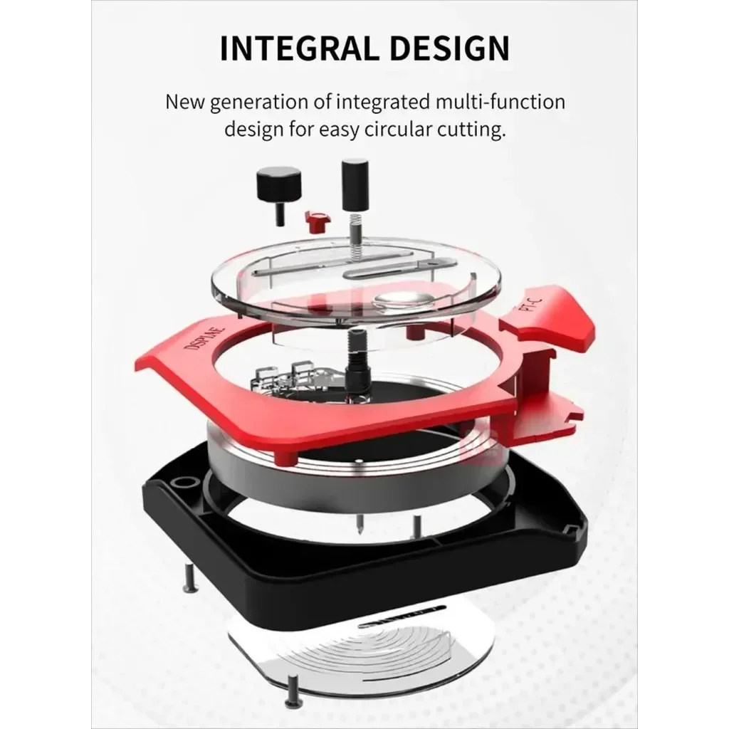 DSPIAE PT-C Integraler Kreisschneider, rotes Kunststoffmodell für Gundam-Herstellungswerkzeug, Schneidbit mit Anti-Rutsch-Pad, DIY-Hobby Image