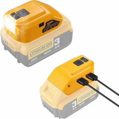 Akku-Adapter für Dewalt 14,4 V/18 V/20 V Lithium-Ionen-Akku, Gleichstromanschluss und Image