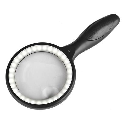 Lupe, Leselupe 30-fach, 60-fach, Lupe mit 33 LED-Leuchten, LED-Lupe, Lupe auf Englisch – Image