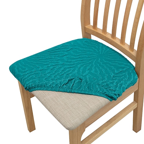 Stretch-Esszimmerstuhl-Sitzbezug, Stoff, Stretch-Stuhlkissen, Sitzkissen, Schonbezug, Esszimmer, Küche Image