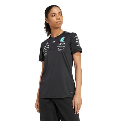 Mercedes AMG Petronas adidas F1 2025 Team Driver T-Shirt – Schwarz – Damen Image
