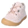 Lauflernschuh PEPINO BY RICOSTA "DOTS WMS: Mittel", Kinder, Gr. 23, rosa (rosa metallic), Leder, metallic, modisch, Schuhe, Schnürschuh m. WMS-System, Leder,Print, Größenschablone zum Download, Topseller