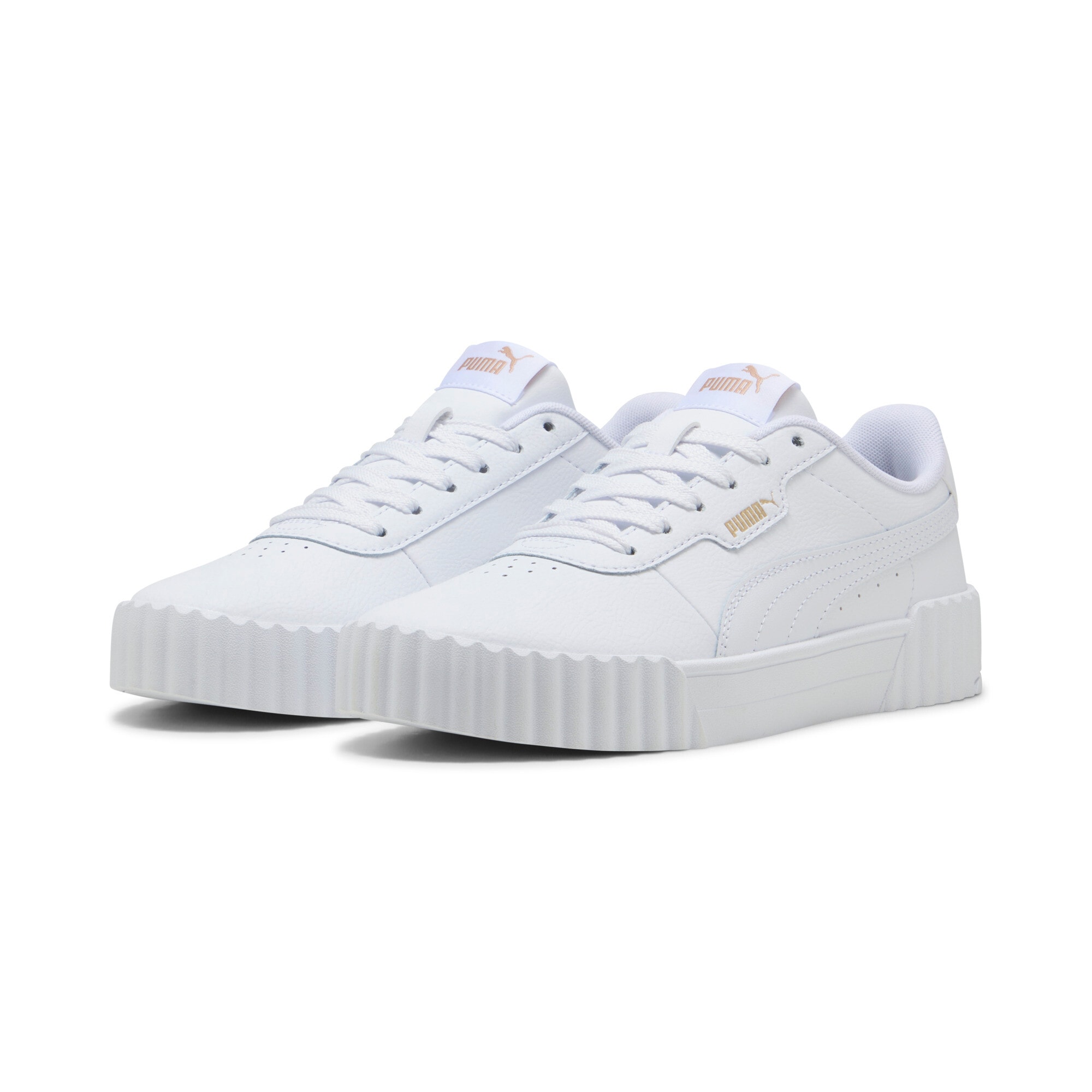 Sneaker PUMA "CARINA 3.0", Gr. 42, weiß (puma weiß, puma gold), Sportlich, Schuhe Image
