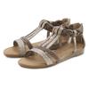 Sandale LASCANA "Sommerschuh", Damen, Gr. 41, grau (taupe), Obermaterial: 100% Lederimitat. Futter: 100% Lederimitat. Decksohle: 100% Lederimitat. Laufsohle: 100% Lederimitat, unifarben, Glitzer, modisch, Schuhe, mit Glitzersteinen, kleiner...