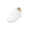 Sneaker MARC O'POLO "aus Rindleder", Damen, Gr. 42, orange (weiß, orange), Obermaterial: 100% Leder, unifarben, Schuhe