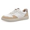 Plateausneaker TAMARIS, Damen, Gr. 40, beige (beige, kombiniert), Leder, Lederimitat, sportlich, Schuhe, Freizeitschuh, Halbschuh, Schnürschuh mit Kontrastbesätzen