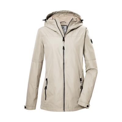Funktionsjacke "GS 71 WMN JCKT", Damen, Gr. 36, beige (ecru), Oberstoff: 100% Polyester, Futter: 100% Polyester (recycelt), G.I.G.A. DX BY KILLTEC, sportlich, Jacken, Damenjacke: wasserdicht, winddicht, PFAS-frei, verstellbar, Kapuze Image