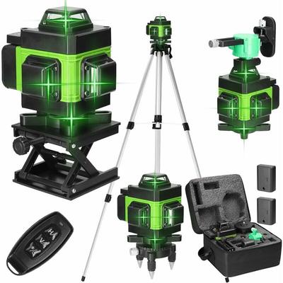 Ausverkauf Multifunktionales 4D-Laser-Nivelliergerät mit 16 Linien, 3°-Selbstnivellierungsgerät,