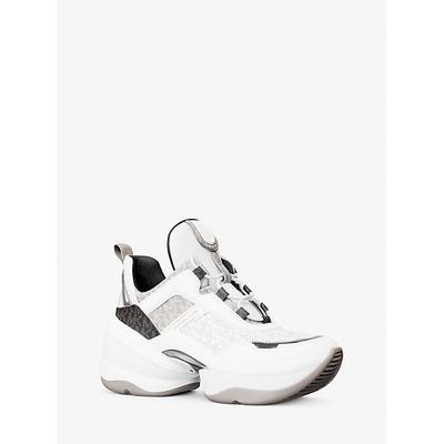 Michael Kors Olympia Mixed-Media Trainer