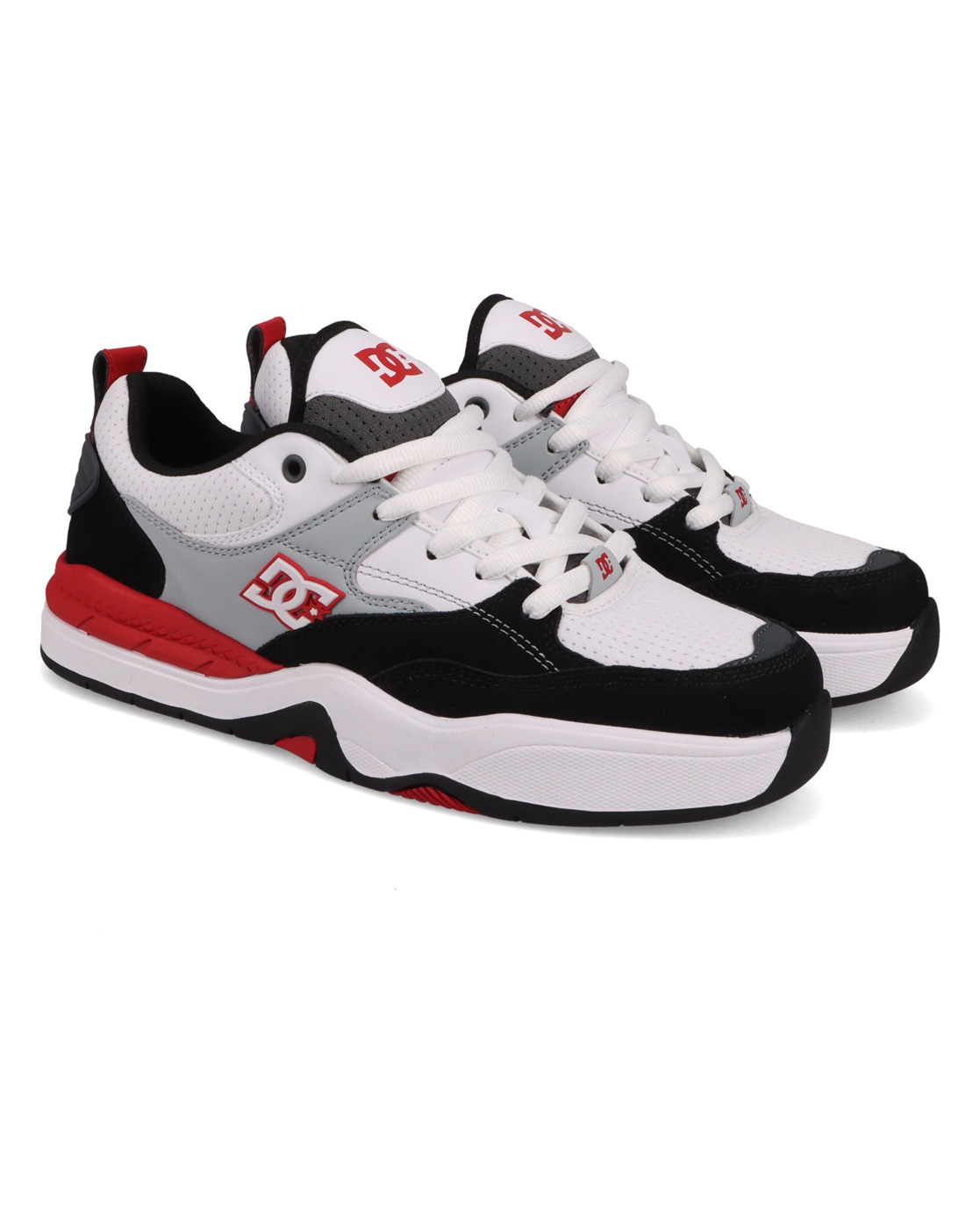 Sneaker DC SHOES "DC Ascend", Herren, Gr. 6,5(38,5), schwarz (schwarz, grau, weiß), Obermaterial:Obermaterial: Leder (Kuh) / Futter: Textil / Außensohle: Gummi;, Schuhe Sneaker