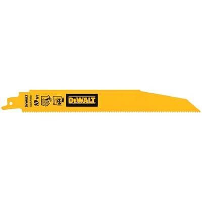 DEWALT DWAR960 Reciprocating Saw Blade, L:9, TPI:10, PK5, Tapered