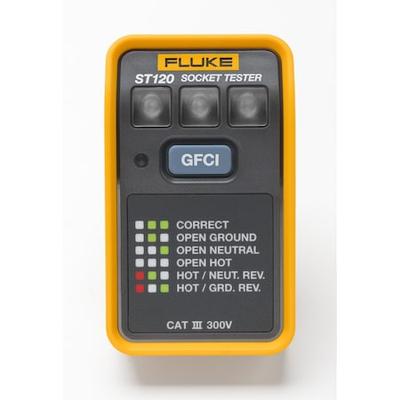 FLUKE ST120 Socket Tester, 110 to 125V AC, No Disp