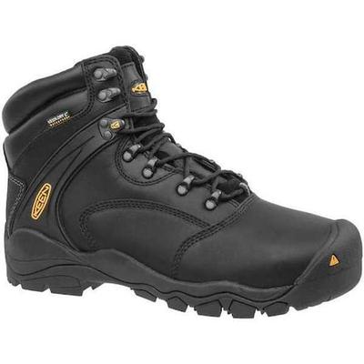 KEEN 1011357 Men's 6-Inch Work Boot, 10 1/2 D, Steel Toe, 6 in H, Black, 1011357