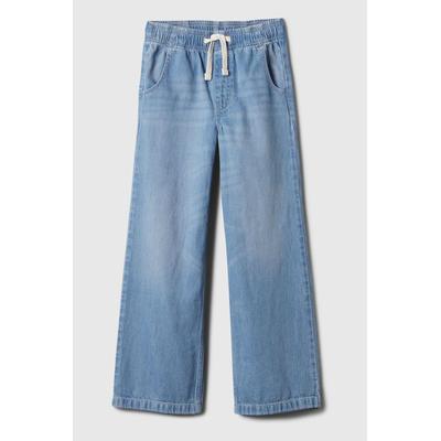 Gap Girls Blue High Waisted Wide-Leg Pull On Jeans (4-13yrs) - Blue