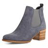 Chelseaboots TAMARIS, Damen, Gr. 37, blau (jeansfarben), Veloursleder, modisch, Schuhe, Cowboy Stiefelette, Westernboots mit komfortablem Stretcheinsatz