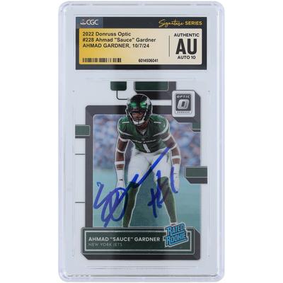 V106832 JET Ahmad Gardner New York Jets Autogramm 2022 Panini Donruss Optic #228 CGC Fanatics Zeuge authentifiziert Auto 10 Rookie-Karte 1 Ahmad Sauce Gardner AUT PAA TRADING CARDS 45642 AUTTRC CA01F06835 #34 Image
